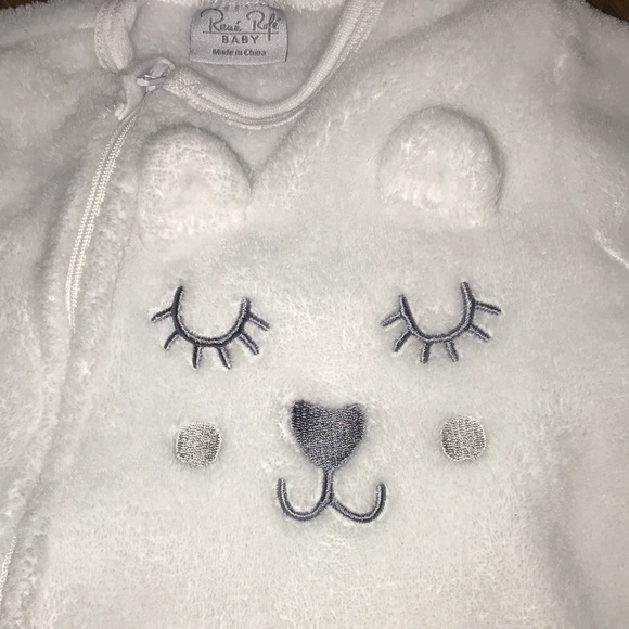 VGUC cute 6-9m baby fleece bunting suit - Picture 2 of 5